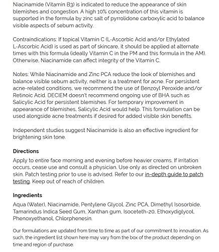 Suero The Ordinary Niacinamida 10% Zinc 1% Paquete de 3 30ml