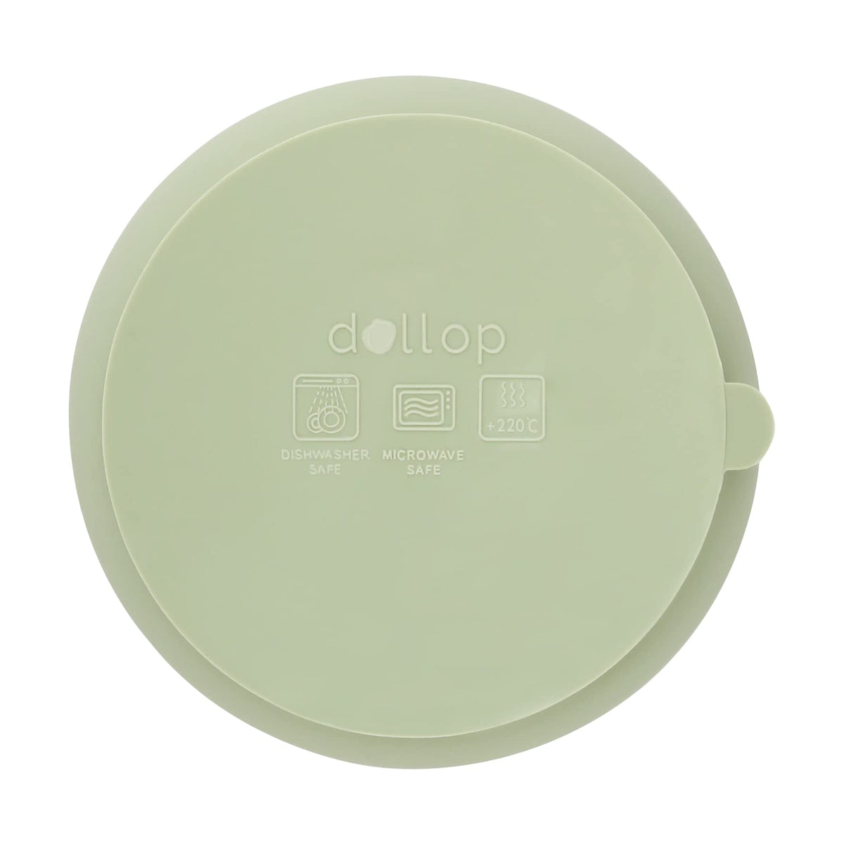 dollop - tazón de silicona con ventosa, sin BPA, apto para lavaplatos y microondas (eucalipto suave)