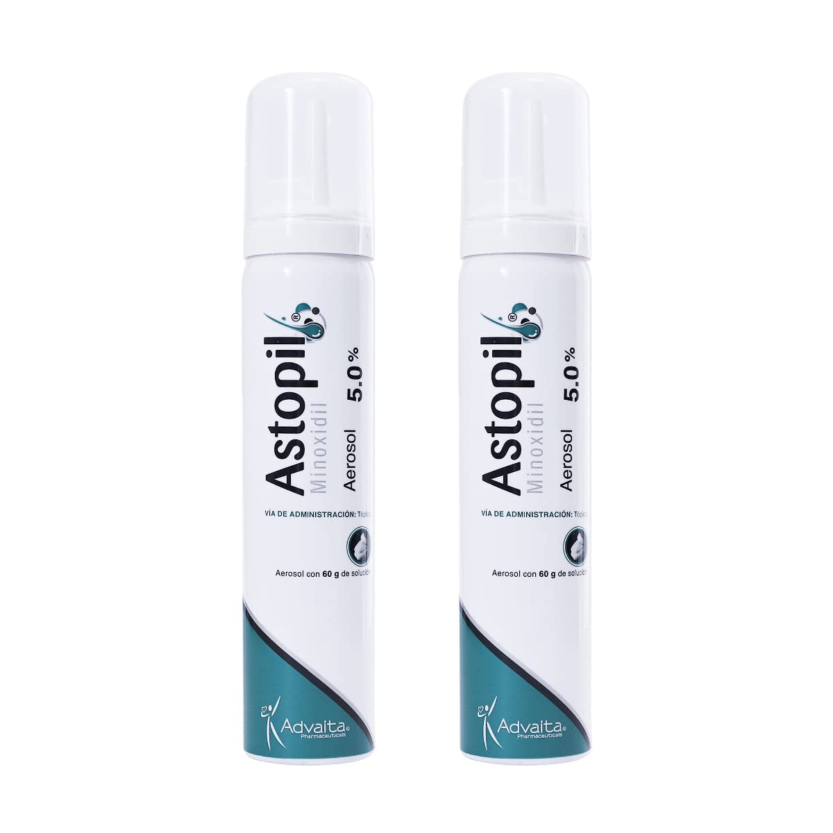 Espuma Minoxidil 5% Advaita Astopil Sin Aroma Blanca para Tratamiento de Alopecia y Hipotricosis