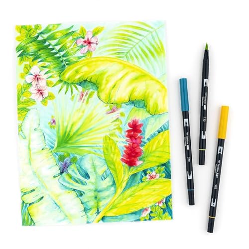 Marcadores Artísticos Doble Pincel Tombow Tropical Brillantes paquete de 10