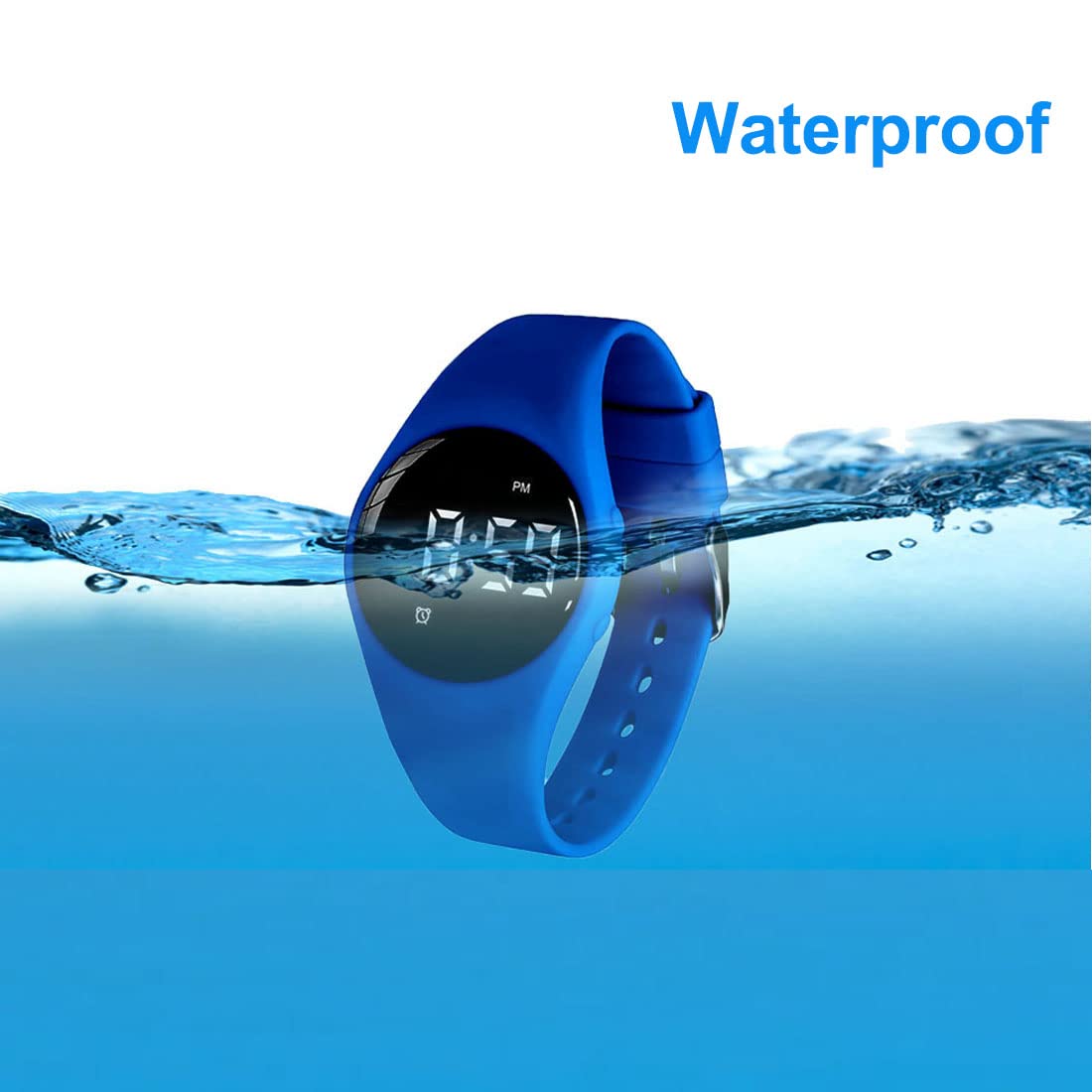 e-vibra - Reloj de entrenamiento para orinal, resistente al agua, silencioso, recargable, con alarma y visualización de bloqueo, Negro