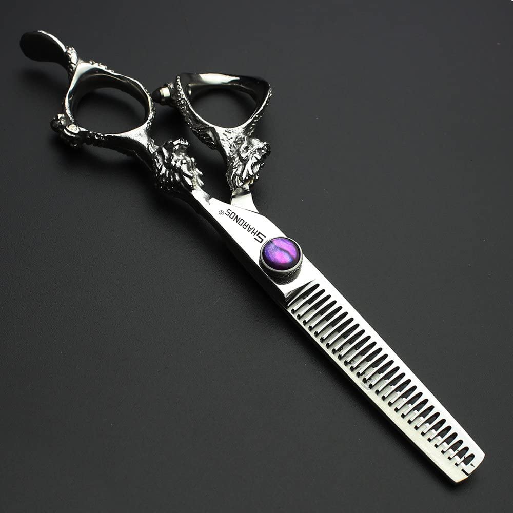 Juego de tijeras de peluquería profesional de 15.2 cm, cortapelos y cortapelos de acero inoxidable para el hogar(15.2 cm, 2 pieces-A)