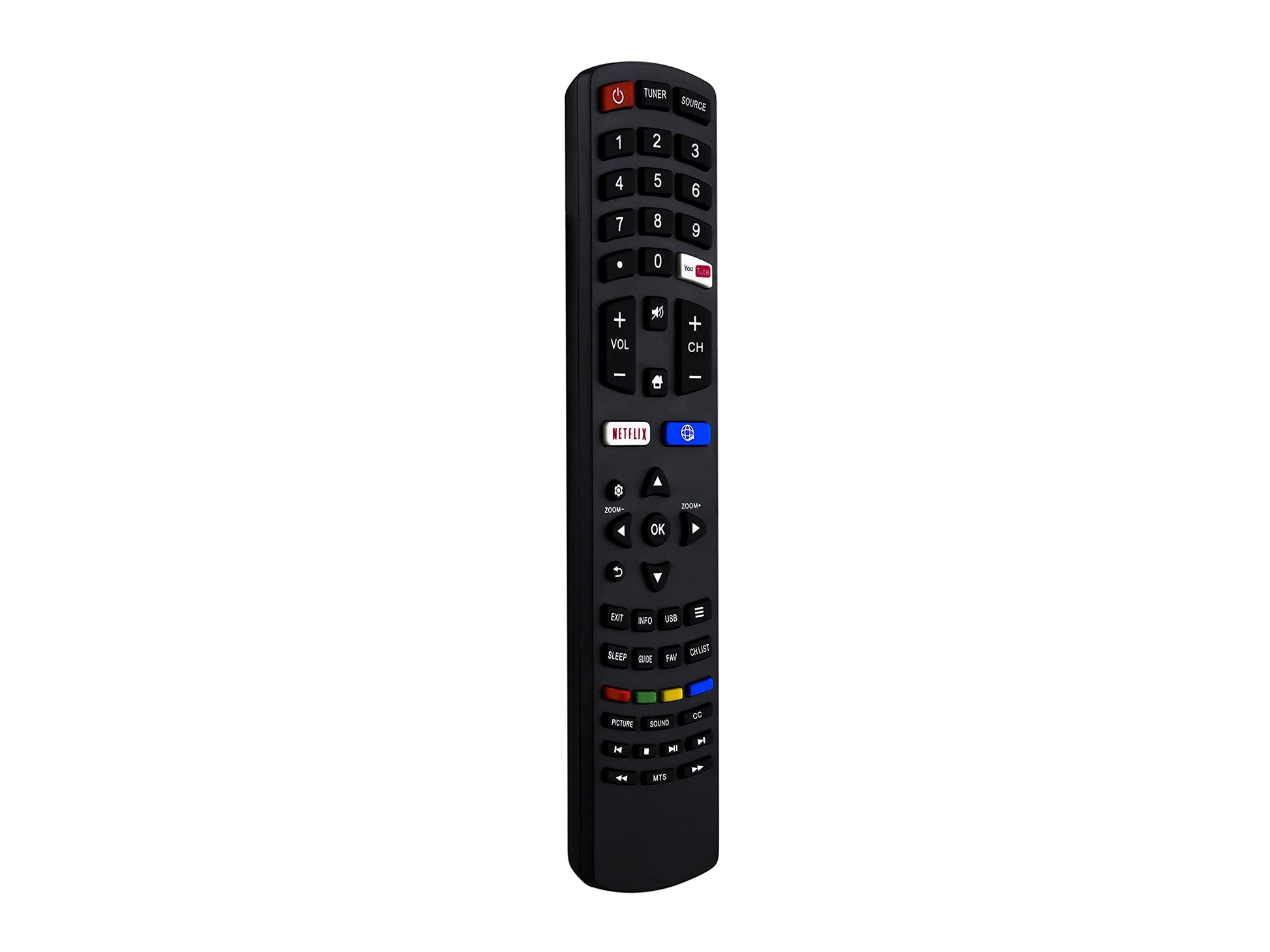 CONTROL EXPERT Control Remoto HK Pro JVC Atvio Speler Aiwa EVL Smart TV con botón de Netflix y Youtube Modelo: RC311S, Control Directo