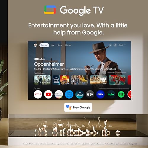 Hisense Serie CanvasTV™ de 65 Pulgadas Clase QLED 4K S7N Dolby Vision HDR Google Smart TV (65S7N, Modelo 2024) - Modo artístico, Panel antirreflejos, visualización Hi-Mate, Marco y Montaje en Pared