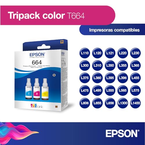 Botellas de Tinta EPSON Ecofit Cian Magenta Amarillo 3 Unidades