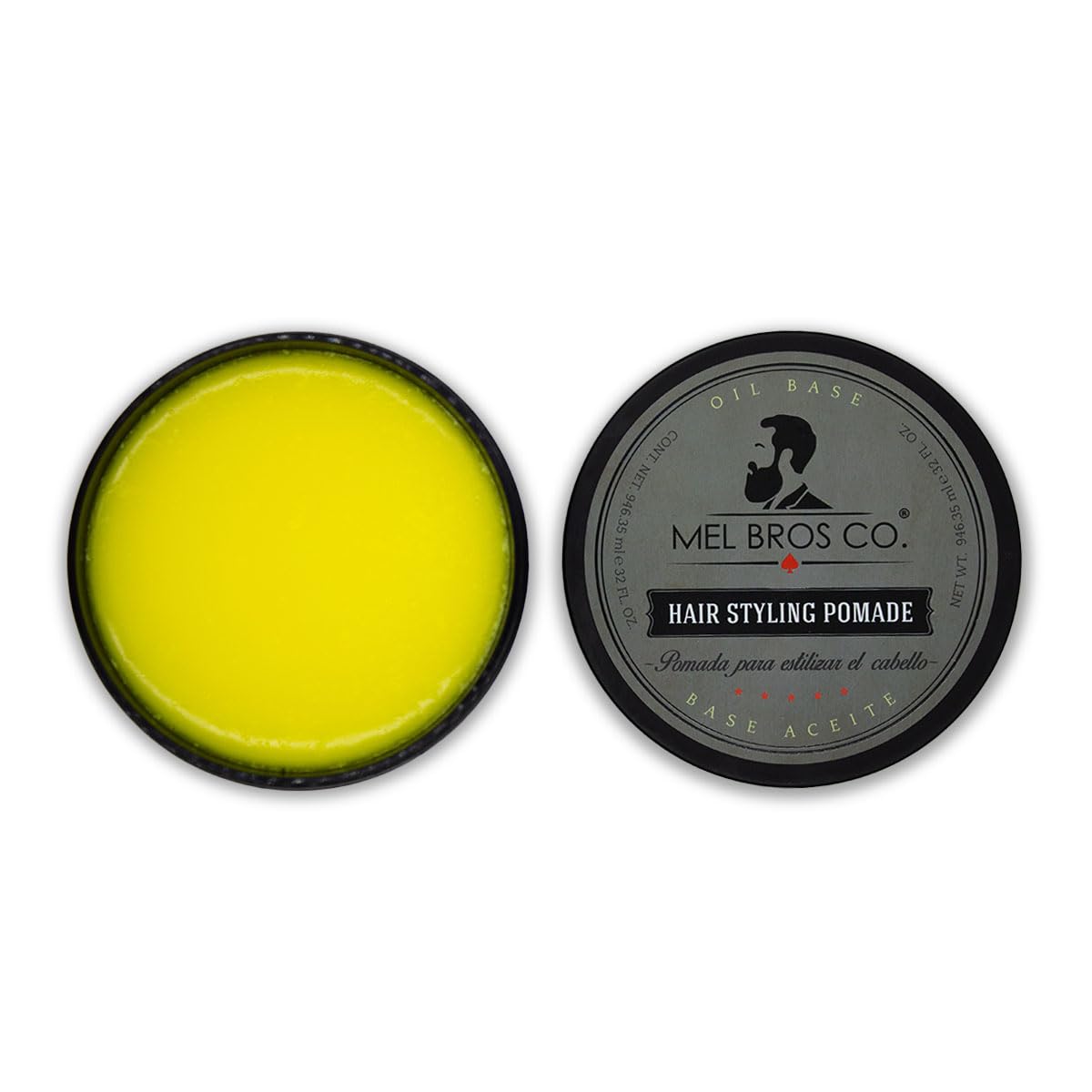 Mel Bros Co. - Hair Styling Pomade - Pomada para Estilizar El Cabello Base Aceite - Extra Fijación (32 Oz)