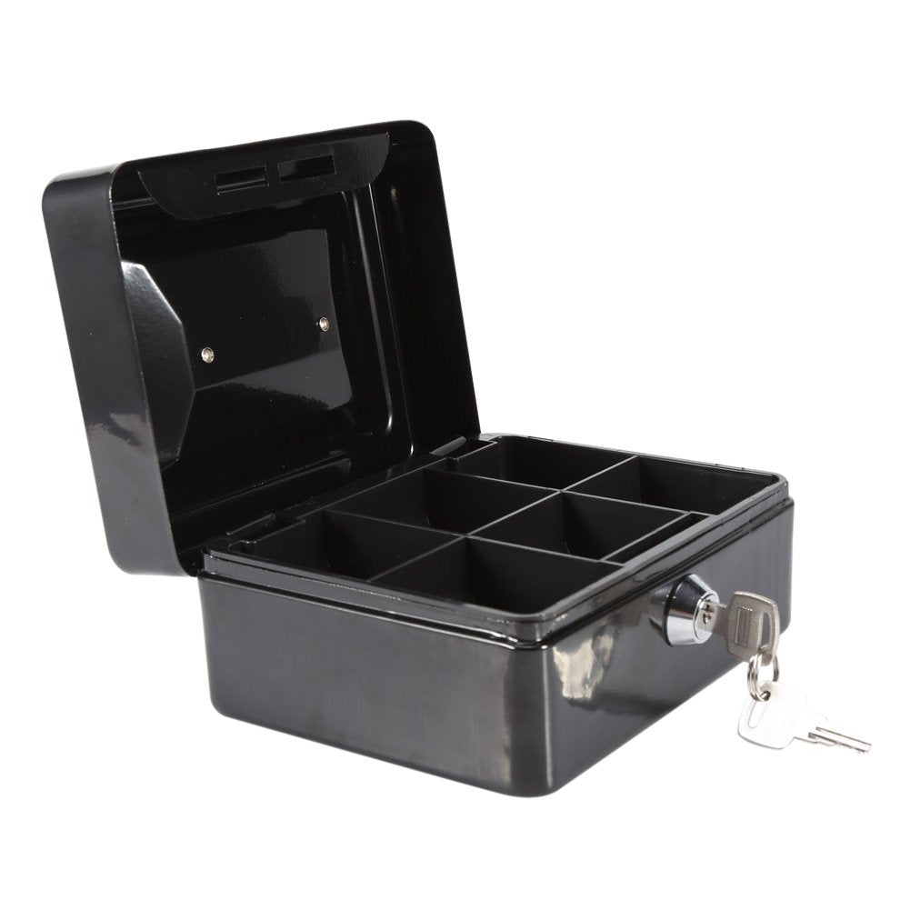 Caja de Efectivo Con Cerradura de Combinación Caja de Dinero Metálica Segura para Caja de Seguridad Acero Digital Seguro-Electrónico para El Hogar, Negocios o Viajes(Negro)