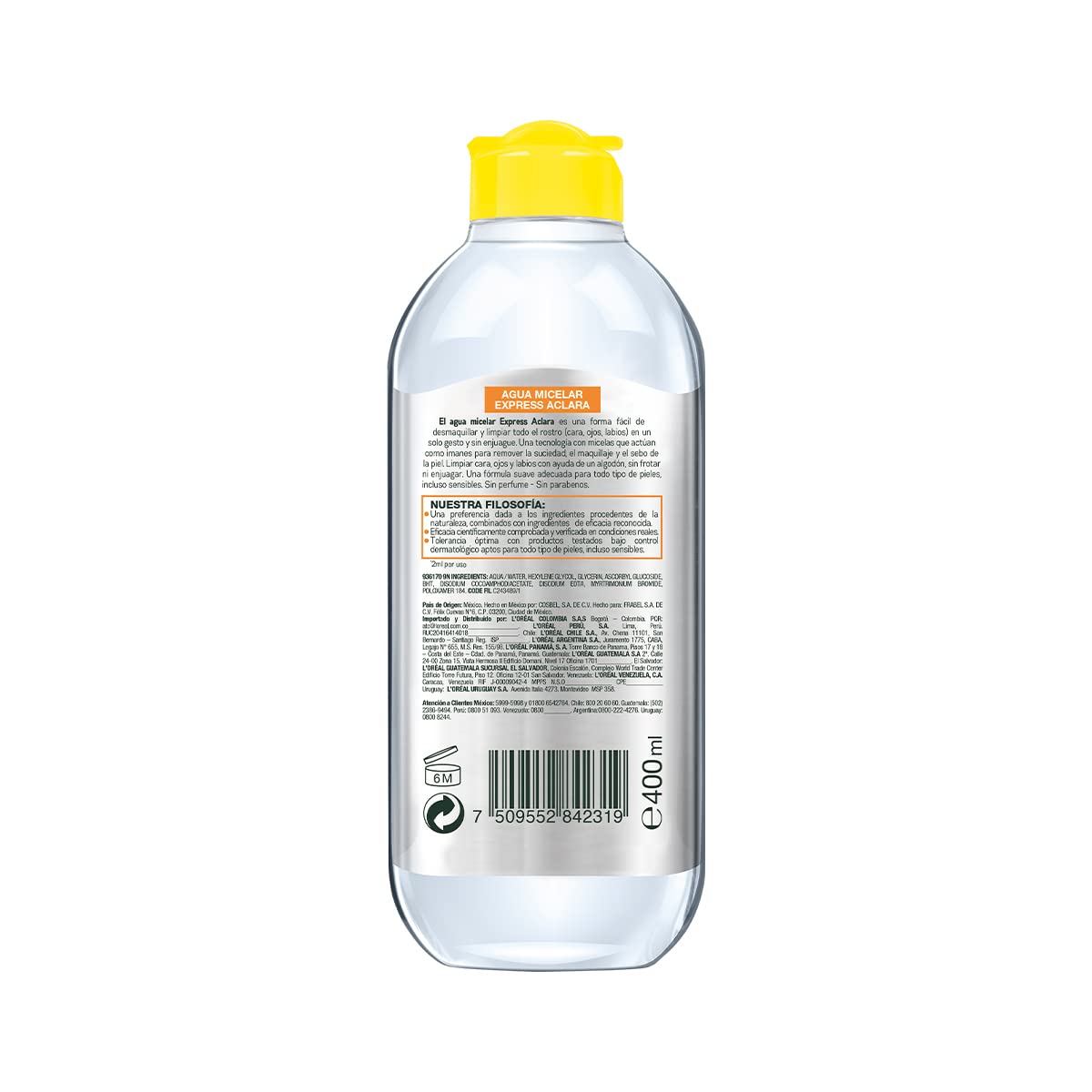 Garnier Skin Naturals Face Express aclara tono uniforme Agua Micelar + ls Face Express aclara crema hidratante tono uniforme con fps 30 + acial Tono Uniforme con Vitamina C Express Aclara