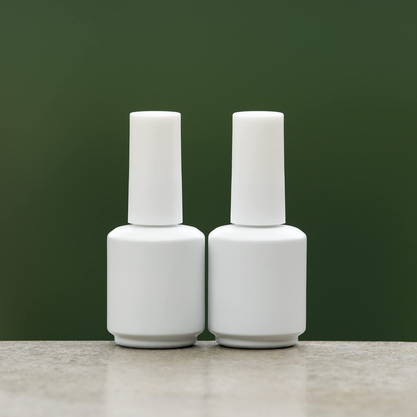 Agidea - Botellas vacías de esmalte de uñas de gel, botellas vacías de 15 ml, botellas de esmalte de uñas de vidrio redondo opaco recargables, resistentes a los rayos UV con bolas de mezcla y embudos