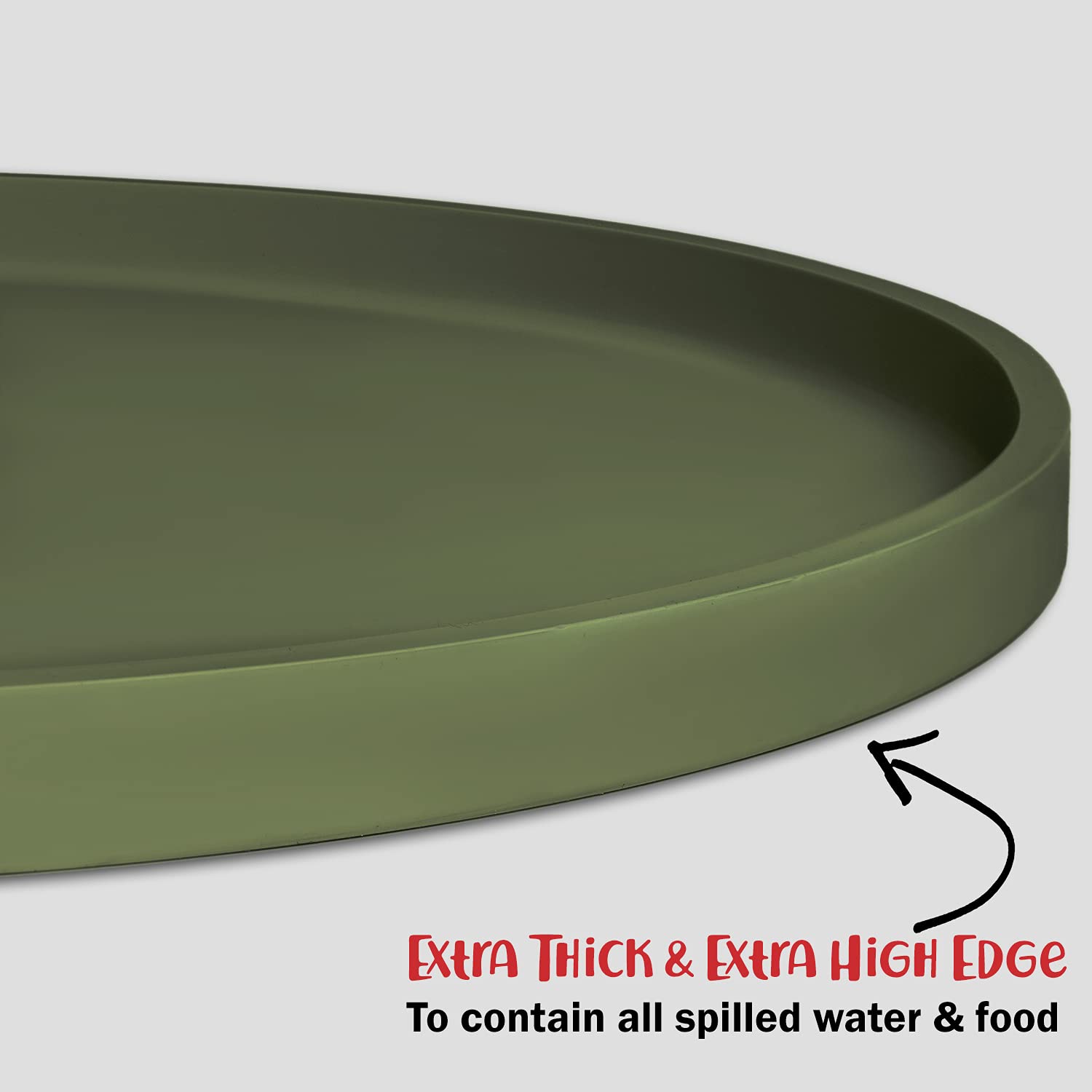 Alfombrilla para Comida DogBuddy Verde Caqui Antideslizante Impermeable para Perro Pequeño