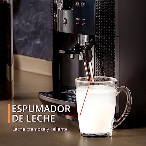 KRUPS Espresseria automática Quattro Force es como un barista en casa con resultados profesionales en cada taza, con molino integrado. Capacidad 1.8L, EA815050