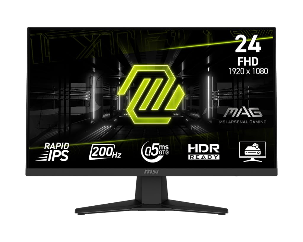 Monitor MSI mag 244F Negro IPS Rápido 200Hz HDR Ready Adaptive Sync FHD