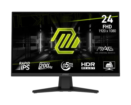 Monitor MSI mag 244F Negro IPS Rápido 200Hz HDR Ready Adaptive Sync FHD