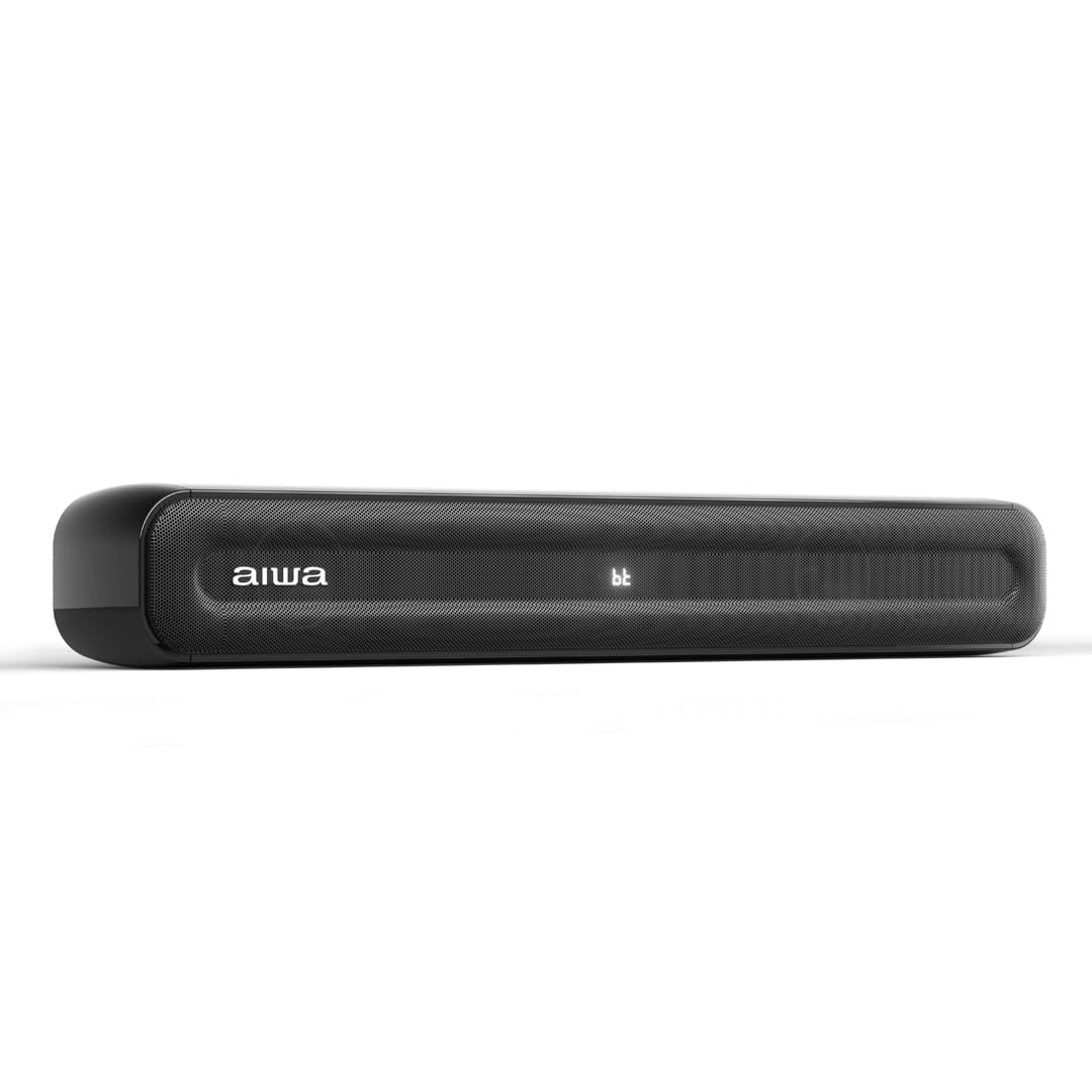 Barra de Sonido Aiwa AWSBH15 Negro 2.0Ch 300W con Bluetooth y Conectividad Versátil para TV