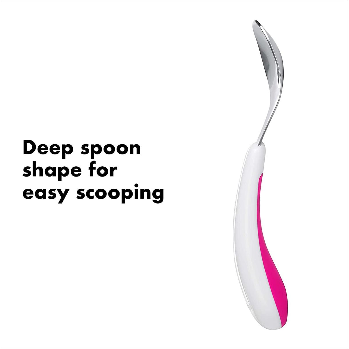 OXO Tot 6124100 Juego Tenedor y Cuchara, Acero Rosa, 2 Piezas