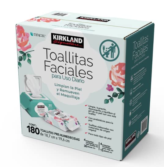 SIMILAR - Paquete de Toallitas Faciales 180 piezas, Kirkland Signature