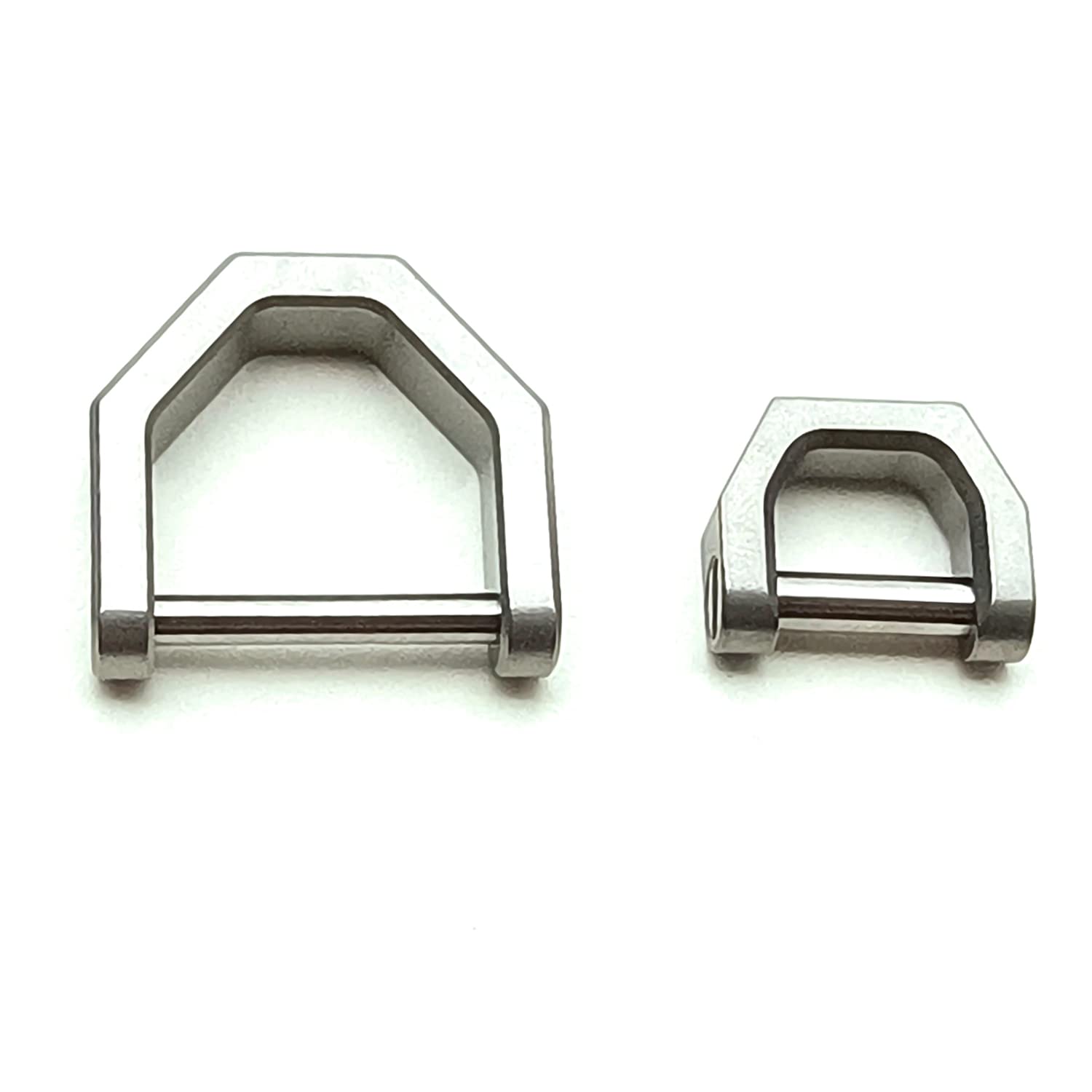 Llavero de titanio en forma de D con grillete de tornillo, llavero de llave de coche, hebilla D para llavero (pequeño)