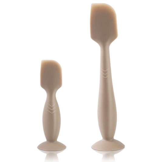 LOTBILL Espátula Para Crema De Pañal Para Bebé, Paquete De 2 Espátulas Para El Trasero De Bebé, Aplicador De Crema De Pañal De Silicona, Espátula Para Pasta De Pañal De Tamaño Completo Y Mini Para Beb