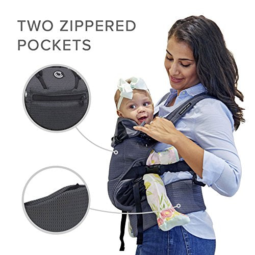 Contours - Portabebés para recién nacidos a niños pequeños | Love 3 posiciones convertible fácil de usar con bolsillos para hombres y mujeres, recién nacidos, cara frontal y cara frontal (8-30 libras)