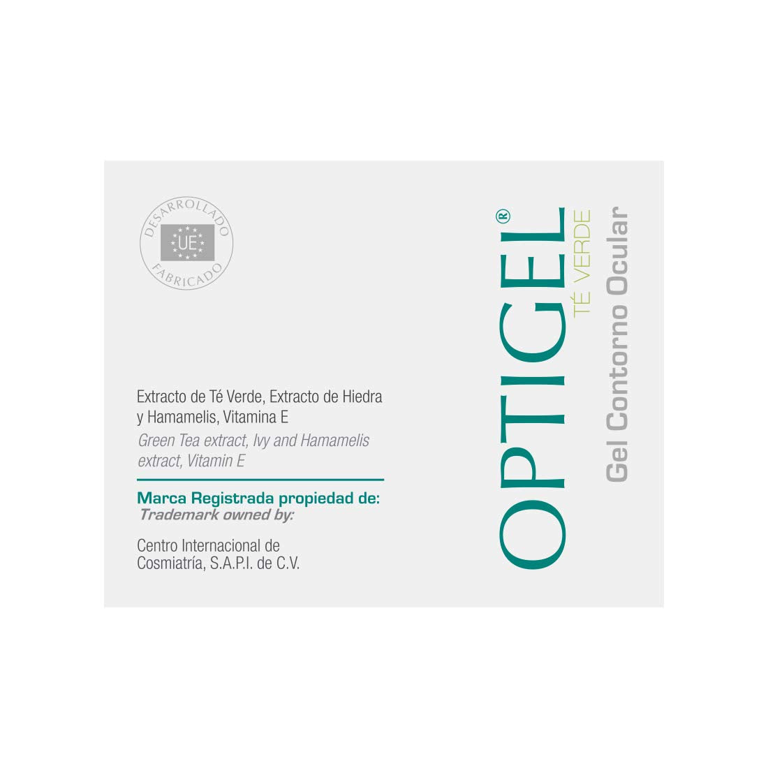 OPTIGEL Contorno de Ojos I Gel Reafirmante 15 g | Tratamiento Antiarrugas Ayuda a disminuir Bolsas, Ojeras, Líneas de Expresión I Aumenta la Elasticidad I Componentes Antiinflamatorios y Calmantes