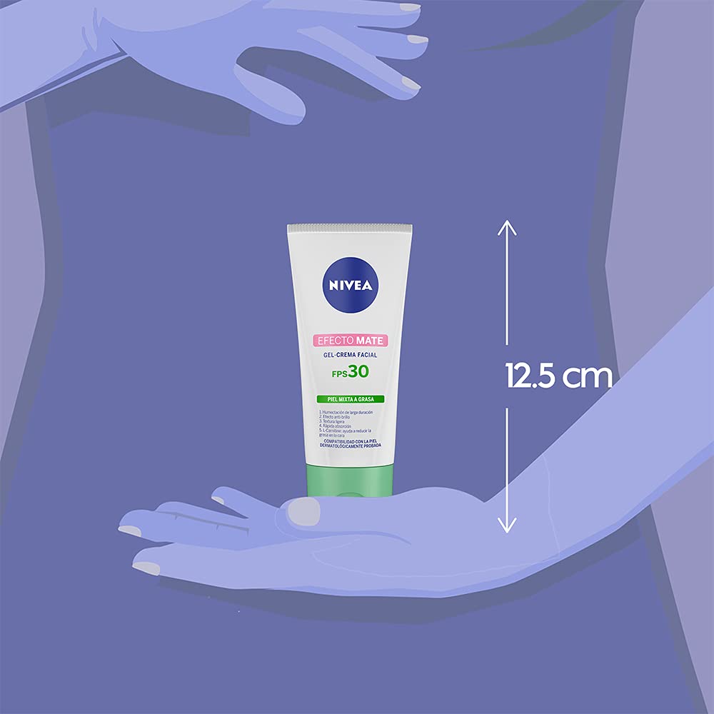 Nivea Crema Hidratante Facial Fps 30 Efecto Mate, 50ml + Gel Limpiador Facial Purificante Efecto Mate,150ml