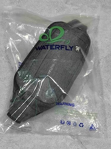 Riñonera WATERFLY Deportiva Negra Cinturón Extra Extendido para Marcha y Senderismo Mujer Hombre