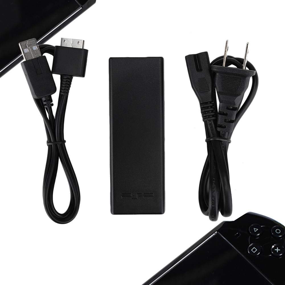 Adaptador de Corriente ASHATA Negro Carga Rápida DC 5V/1500mA con Cable USB 2 en 1