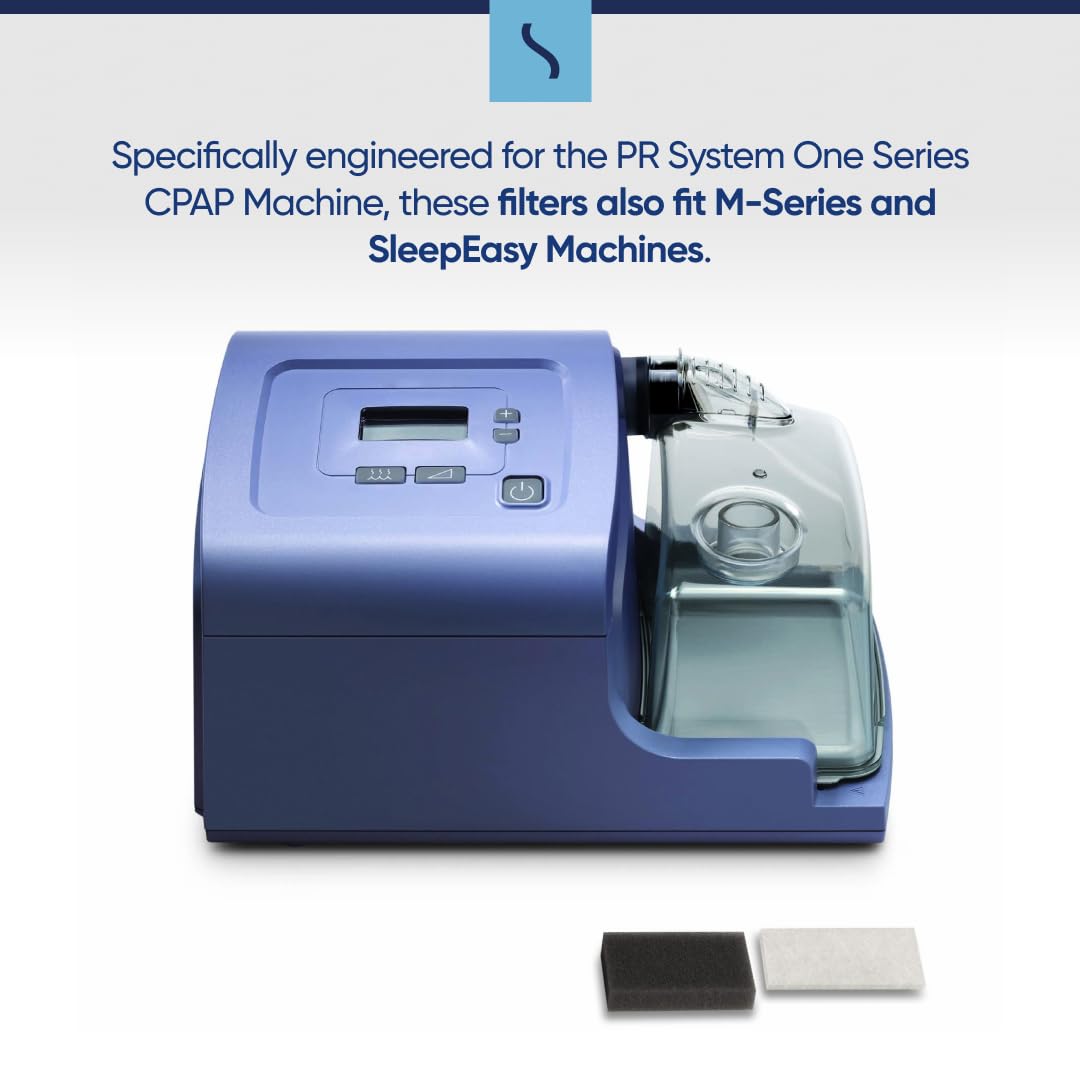 CPAP Replacement System One Filters by Snugell™ | 1 Year Supply Pack | 4 Premium Reusable and 26 Disposable Filters | Compatible with Philips Respironics PR System One M Series | Made in USA