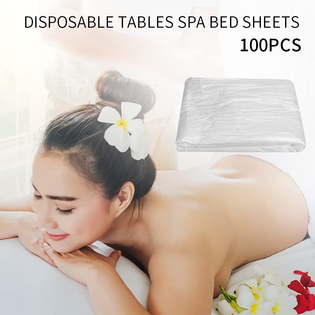 Sábanas Desechables para Mesa de Masaje Blanca Portátiles para Salón Spa Hotel Viajes 90x180 cm