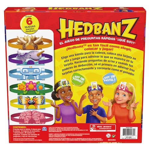 Juego de Mesa Hedbanz Spin Master Segunda Edición para Familias y Niños desde 6 Años