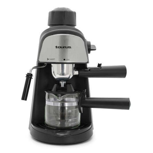 Cafetera Taurus Viena Negra con Espumador de Leche y Jarra de Vidrio 240 ml