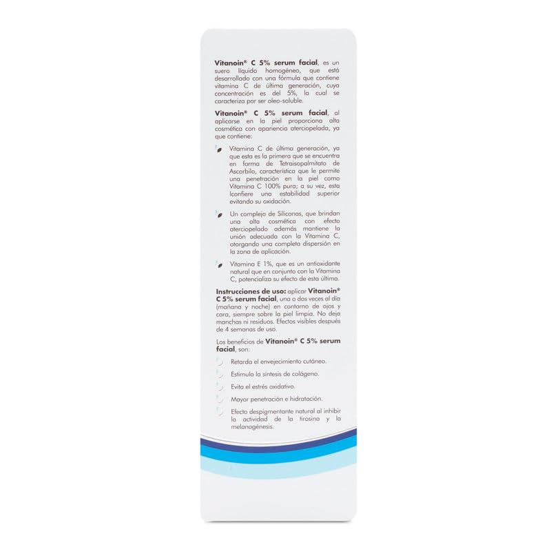 Vitanoin C Serum Facial 5% con Vitamina C 15ml