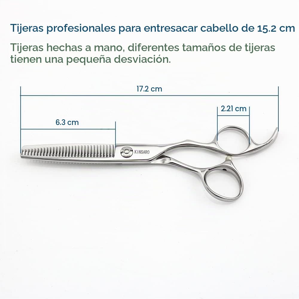ABCD 6" Barber Hair Thinning Scissors Convex Edge Japan 440C Silvery Professional Thinning Shears Kinsaro