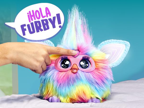 Peluche Interactivo Furby Tie Dye con 15 Accesorios de Moda para Niños y Niñas