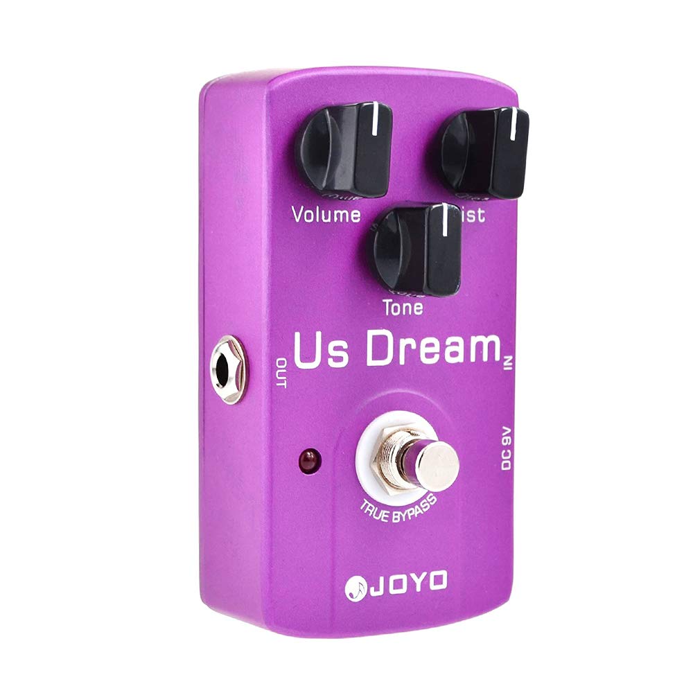 JOYO - Pedal de distorsión de alta ganancia simula amplificador de tubo conducido para efecto guitarra eléctrica - True Bypass (US Dream JF-34)