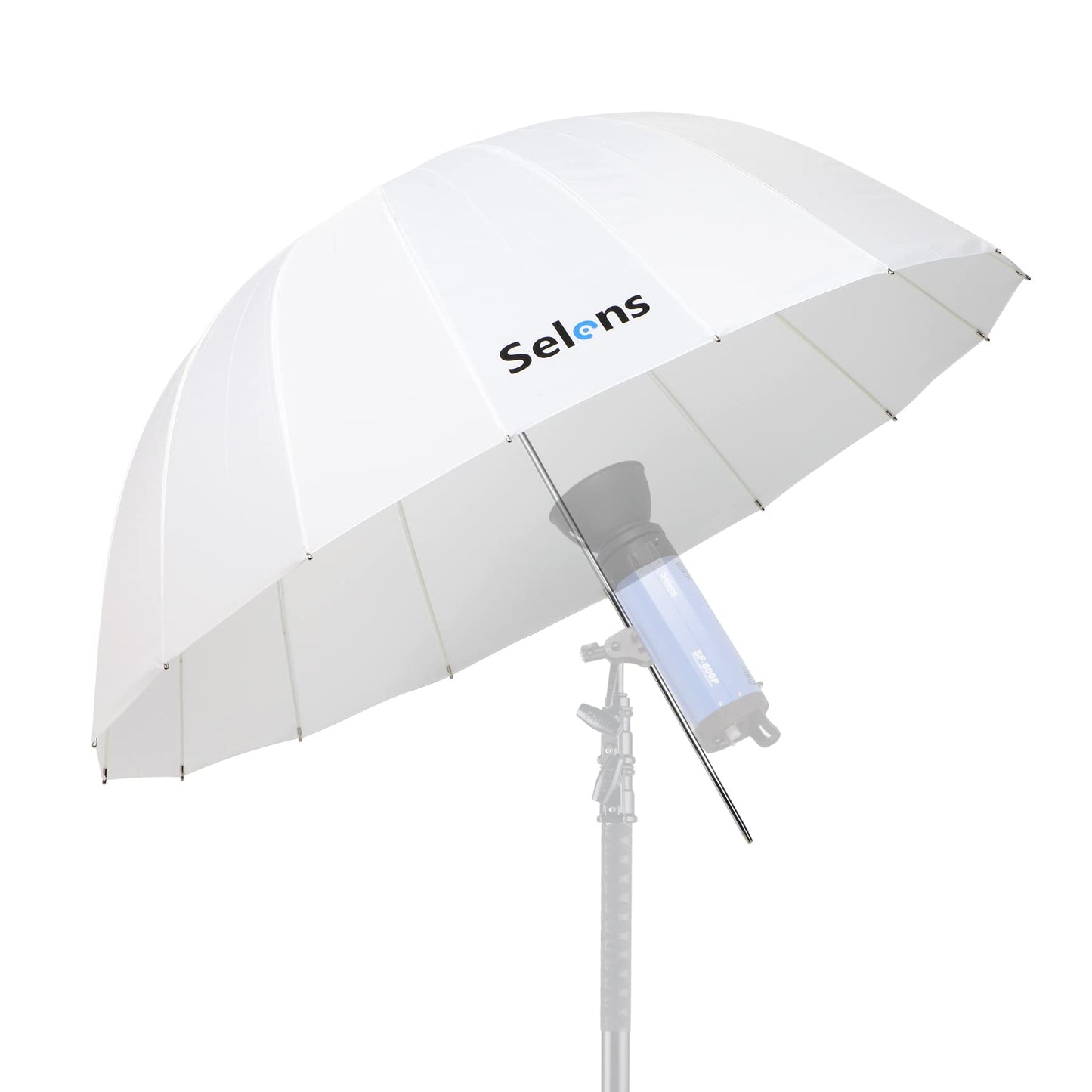 Selens 41 Inch / 104cm 16 Varillas Pro Translúcido Paraguas Difusor Reflectante Iluminación Parabólico con Fibra de Vidrio Costilla Fotografía Estudio Fotográfico, 15 Inch Profundidad Blanco Suave