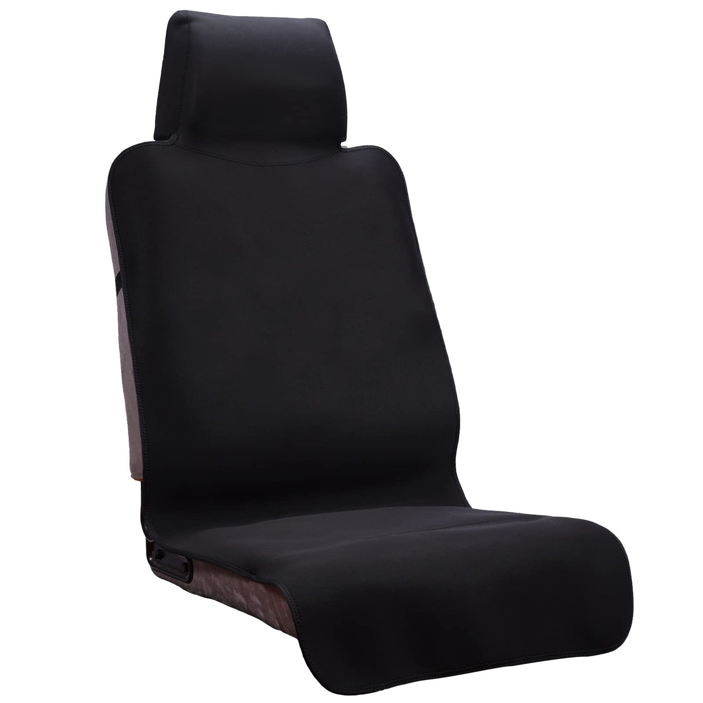 INFANZIA - Funda de asiento impermeable de alta calidad, de neopreno, ajuste universal, 100% lavable y extraíble, antideslizante, ideal para gimnasio, yoga, entrenamiento (negro, 1 unidad