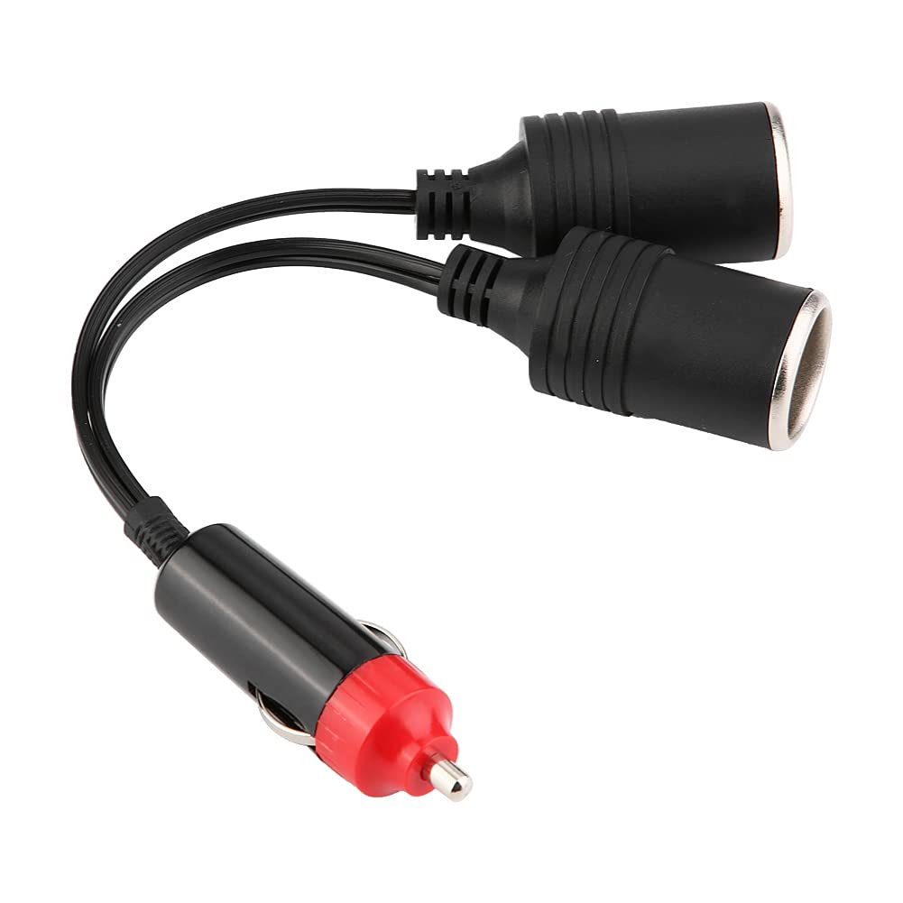 Adaptador de cargador de coche, divisor de encendedor de cigarrillos de coche 7.5A DC 12-24V para SUV para RV para camión para coche
