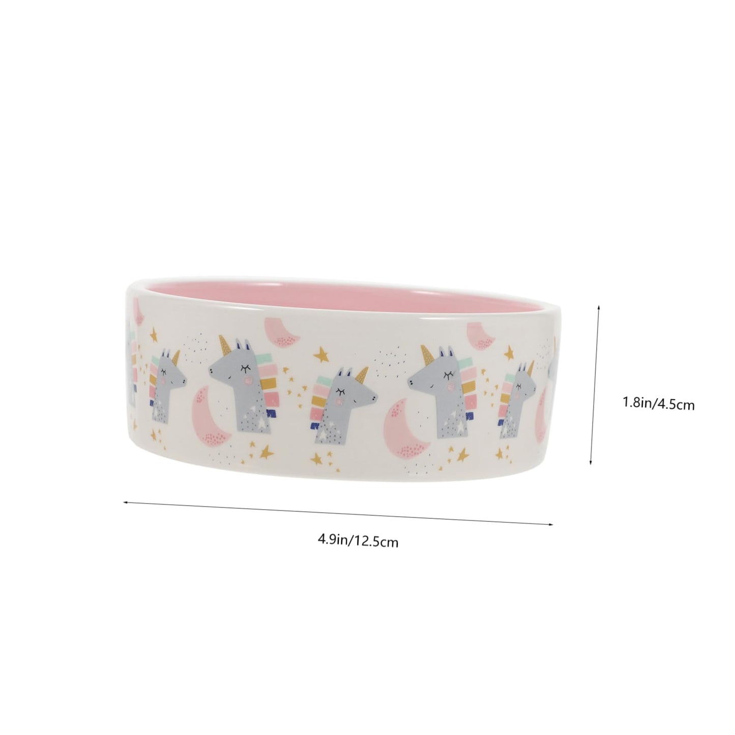 FOMIYES Comedero para Mascotas Tazón De Comida para Perros Platos para Perros Tazón De Agua para Perros Pequeños Cuenco De Agua para Gatos Cerámica Acero Inoxidable Fácil De Limpiar Rosa