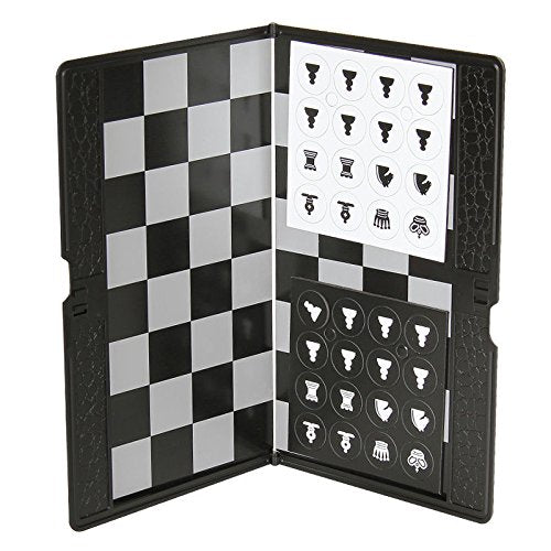 Chess and games shop Muba Foldable MINI Magnetic Chess Set Portable Wallet Pocket Chess Board Games for 2 Players