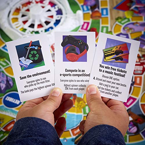 Hasbro Gaming The Game of Life, Juego de Mesa Familiar para 2 a 4 Jugadores, Juego de Interior para niños de 8 años en adelante, Clavijas Vienen en 6 Colores