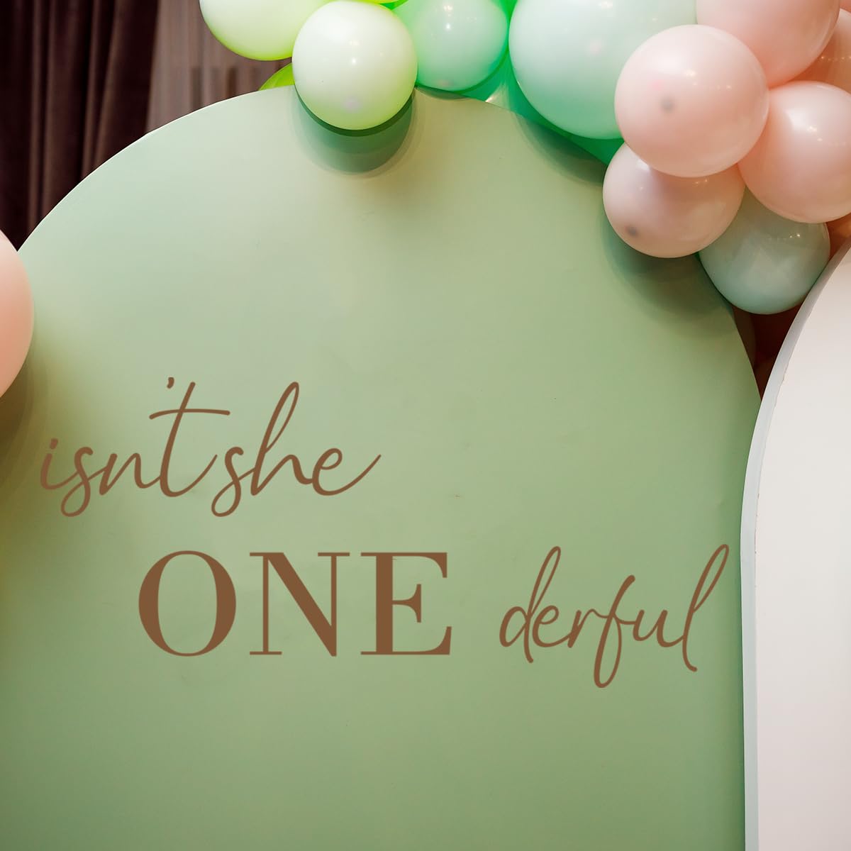 Isn't She Onederful - Calcomanía de pared con temática de fiesta de primer cumpleaños, decoración de primer cumpleaños para niña de primer cumpleaños, decoración de primer cumpleaños de niña, para
