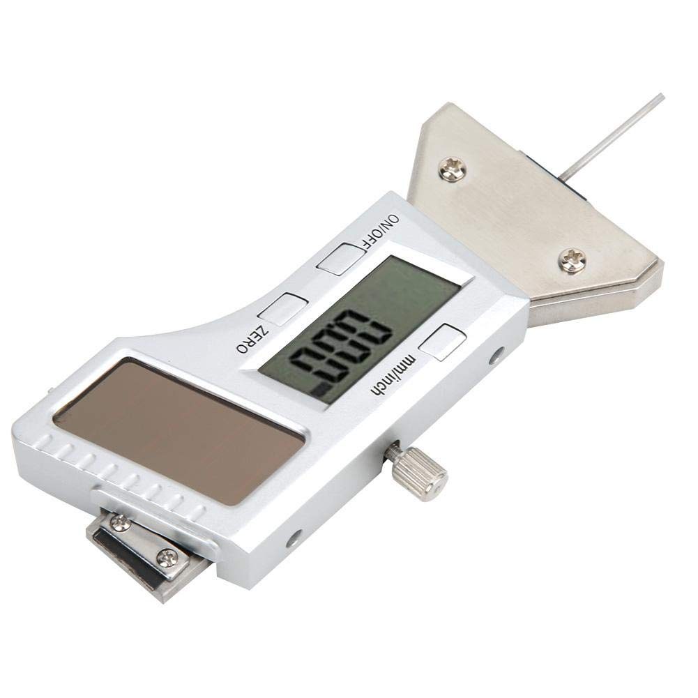 Medidor de Profundidad de Llanta Digital Electrónico Acero Inoxidable Herramienta Industrial para Hardware de Medición (0-25mm)