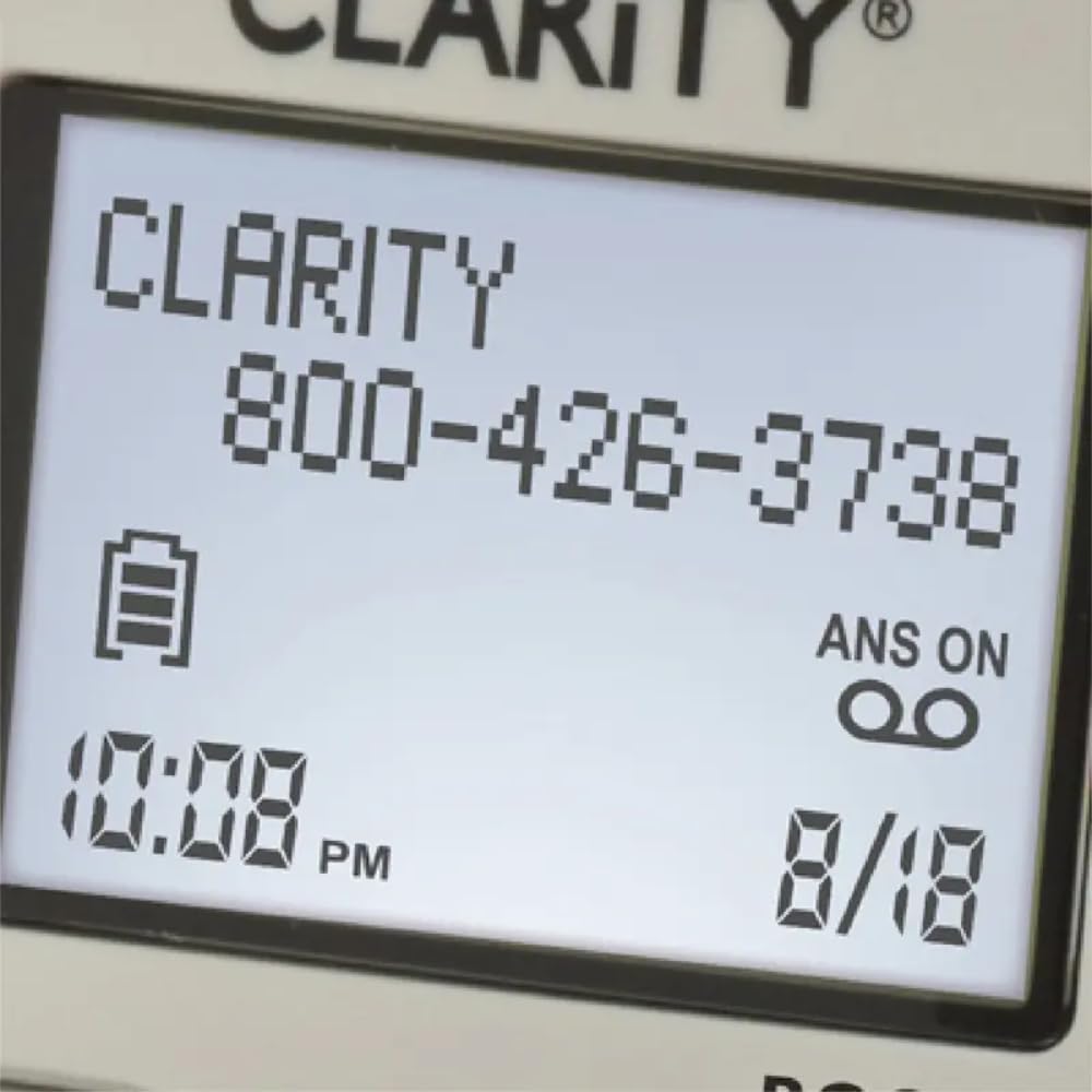Clarity D704 - Teléfono inalámbrico con visualización CID (40 dB, Amplificado/de Baja visión)
