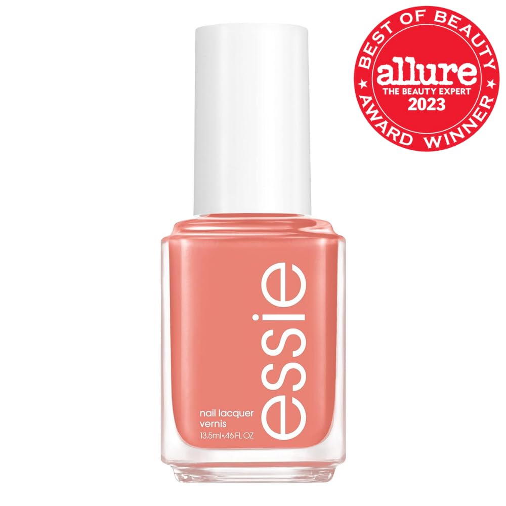 essie Salon-Quality Nail Polish, 8-Free Vegan, UnGuilty Pleasures, Coral, Snooze In, 0.46 fl oz