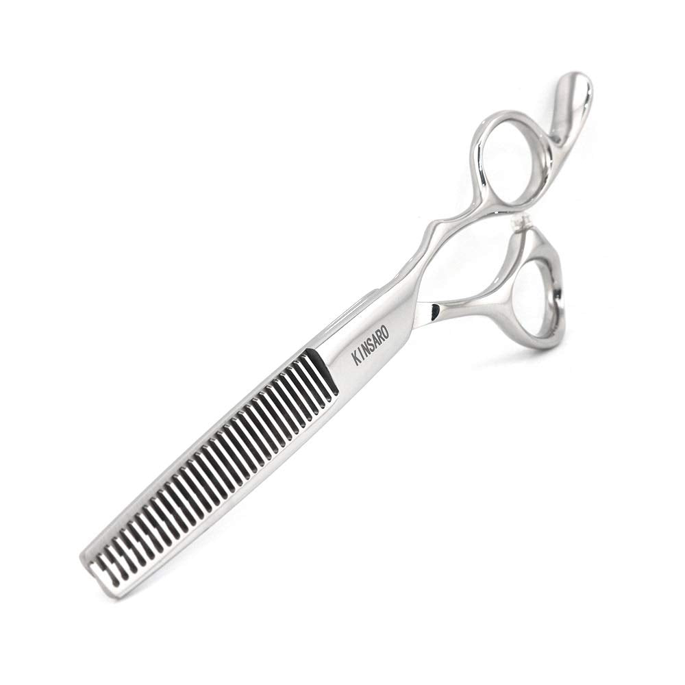 Tijeras profesionales para adelgazar el cabello de 6 pulgadas, tijeras para adelgazar el cabello afiladas, tijeras de peluquero de 30 dientes, tijeras 440C, KINSARO