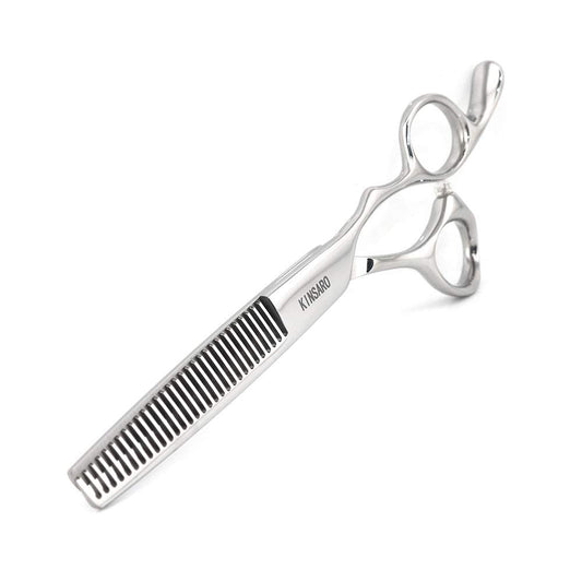 Tijeras profesionales para adelgazar el cabello de 6 pulgadas, tijeras para adelgazar el cabello afiladas, tijeras de peluquero de 30 dientes, tijeras 440C, KINSARO