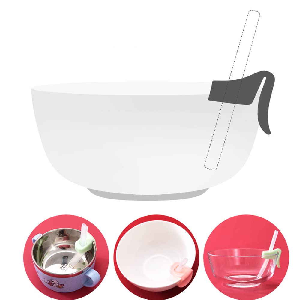 Enwinner Juego de cubiertos y cucharas para niños pequeños, cucharas de bebé, con pajitas para trazar palillos para niños (plata)