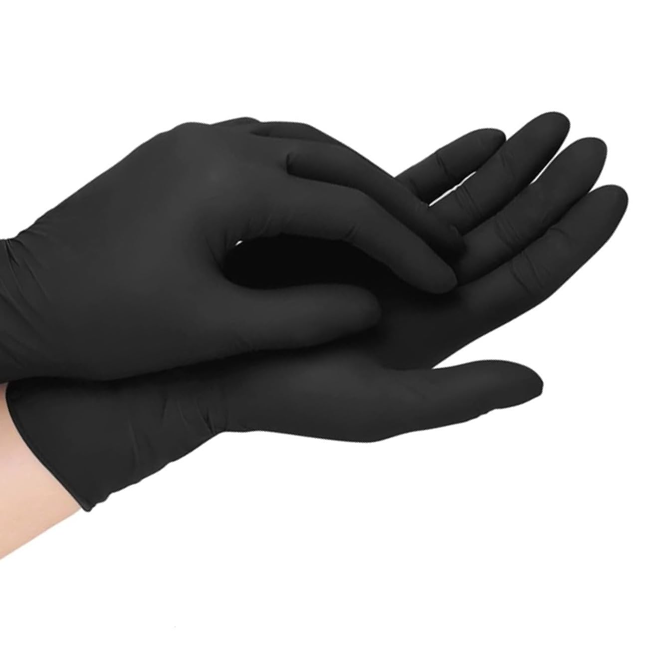 Best Trading 100 Guantes de Nitrilo Color Negro: Libres de Látex, Ajuste Perfecto sin Polvo, Guantes Premium con Tecnología Touchscreen. Seguridad y Funcionalidad en tus Manos (Mediano)