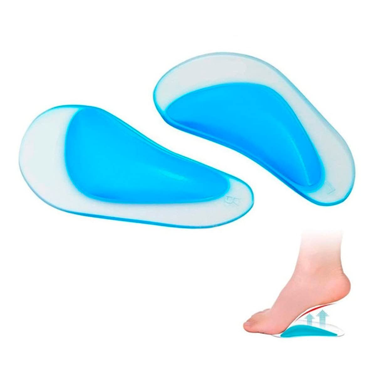 Plantillas Ortopédicas Gel Silicona Pie Plano Soporte Arco